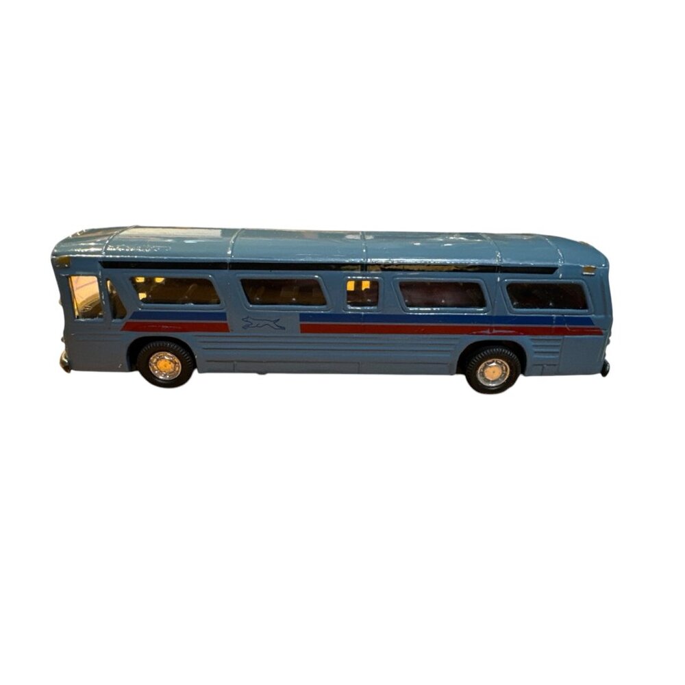 Vintage Die-Cast Greyhound Bus Model Collectible Toy kids collectors